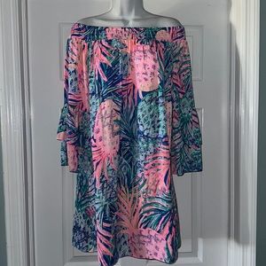 Lilly Pulitzer off shoulder Dress Sz L
